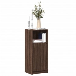 Sonata H Сайдборд с LED, кафяв дъб, 42,5x34x100 см, инженерно дърво - Corpuri, vitrine, biblioteci modulare