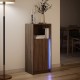Sonata H Сайдборд с LED, кафяв дъб, 42,5x34x100 см, инженерно дърво