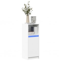 Sonata H Сайдборд с LED, бял, 38x34x100 см, инженерно дърво - Corpuri, vitrine, biblioteci modulare