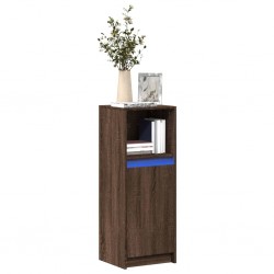 Sonata H Сайдборд с LED, кафяв дъб, 38x34x100 см, инженерно дърво - Corpuri, vitrine, biblioteci modulare