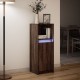 Sonata H Сайдборд с LED, кафяв дъб, 38x34x100 см, инженерно дърво