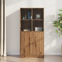 Sonata H Висок шкаф, дъб артизан, 68x37x142 см, инженерно дърво - Corpuri, vitrine, biblioteci modulare