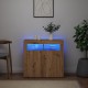 Sonata H Сайдборд с LED светлини дъб артизан 80x35x75 см инженерно дърво