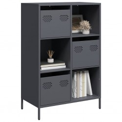 Sonata H Висок шкаф, антрацит, 68x39x103,5 см, стомана - Corpuri, vitrine, biblioteci modulare