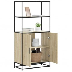 Sonata H Висока дъска Сонома дъб 68x35x139 cm Обработено дърво и метал - Corpuri, vitrine, biblioteci modulare