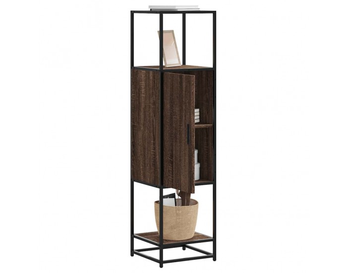 Sonata H Висока дъска Кафяв дъб 35,5x35x139 cm Обработено дърво и метал