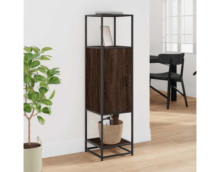 Sonata H Висока дъска Кафяв дъб 35,5x35x139 cm Обработено дърво и метал