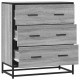 Sonata H Шкаф Grey Sonoma 68x35x76 cm Изработена дървесина и метал