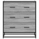 Sonata H Шкаф Grey Sonoma 68x35x76 cm Изработена дървесина и метал
