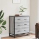 Sonata H Шкаф Grey Sonoma 68x35x76 cm Изработена дървесина и метал