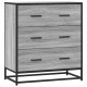 Sonata H Шкаф Grey Sonoma 68x35x76 cm Изработена дървесина и метал