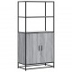 Sonata H Висока дъска Grey Sonoma 68x35x139 cm Обработено дърво и метал