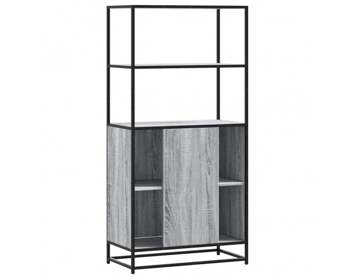 Sonata H Висока дъска Grey Sonoma 68x35x139 cm Обработено дърво и метал