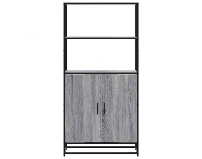 Sonata H Висока дъска Grey Sonoma 68x35x139 cm Обработено дърво и метал