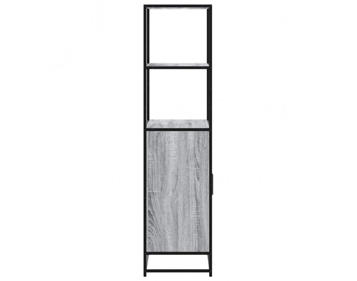 Sonata H Висока дъска Grey Sonoma 68x35x139 cm Обработено дърво и метал