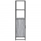 Sonata H Висока дъска Grey Sonoma 68x35x139 cm Обработено дърво и метал