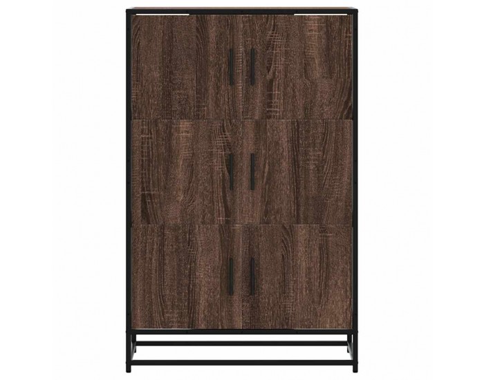 Sonata H Висока дъска Кафяв дъб 68x35x106,5 cm Обработено дърво и метал
