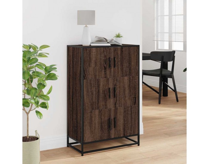 Sonata H Висока дъска Кафяв дъб 68x35x106,5 cm Обработено дърво и метал