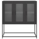 Sonata H Бюфет, черен, 100,5x39x107 см, студеновалцувана стомана
