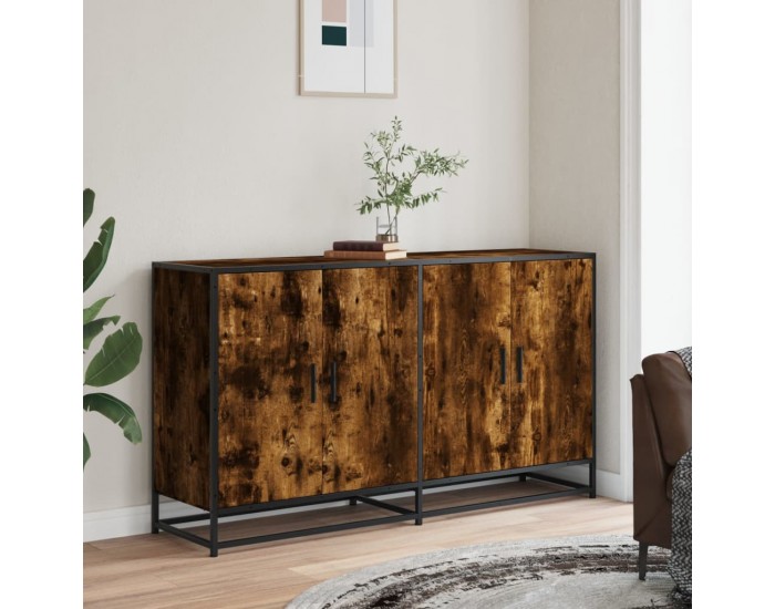 Sonata H Бюфет опушен дъб 134x35x76 см инженерно дърво