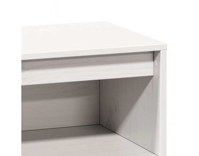 Sonata H Висок шкаф, бял, 89x34x116,5 см, борово дърво масив