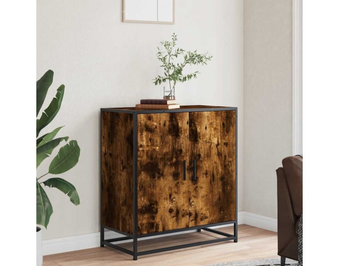 Sonata H Шкаф опушен дъб 68x35x76 cm Изработена дървесина и метал