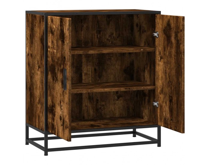Sonata H Шкаф опушен дъб 68x35x76 cm Изработена дървесина и метал