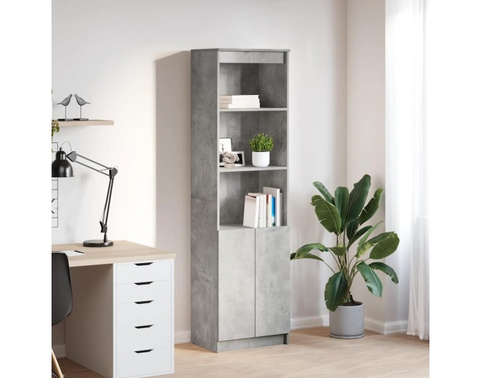 Sonata H Висок шкаф, Бетонно сиво, 50x35x180 cм инженерно дърво