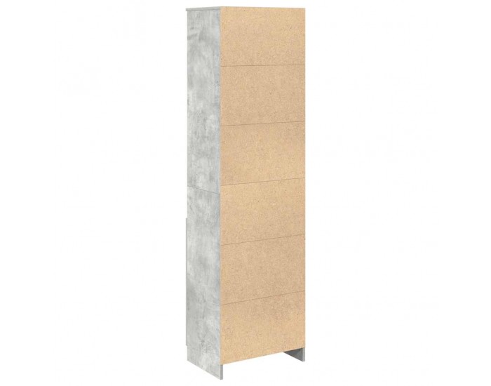 Sonata H Висок шкаф, Бетонно сиво, 50x35x180 cм инженерно дърво
