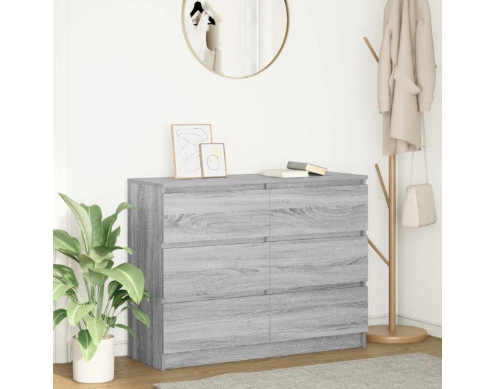 Sonata H Сайдборд, Сив сонома, 100x35x76 см, инженерно дърво