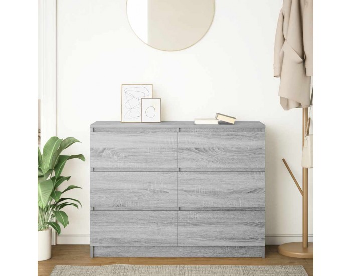 Sonata H Сайдборд, Сив сонома, 100x35x76 см, инженерно дърво