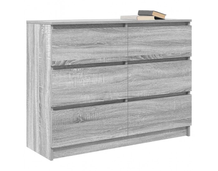 Sonata H Сайдборд, Сив сонома, 100x35x76 см, инженерно дърво