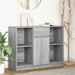 Sonata H Бюфет с чекмеджета, сив сонома, 101x35x76 см, инженерно дърво - Living