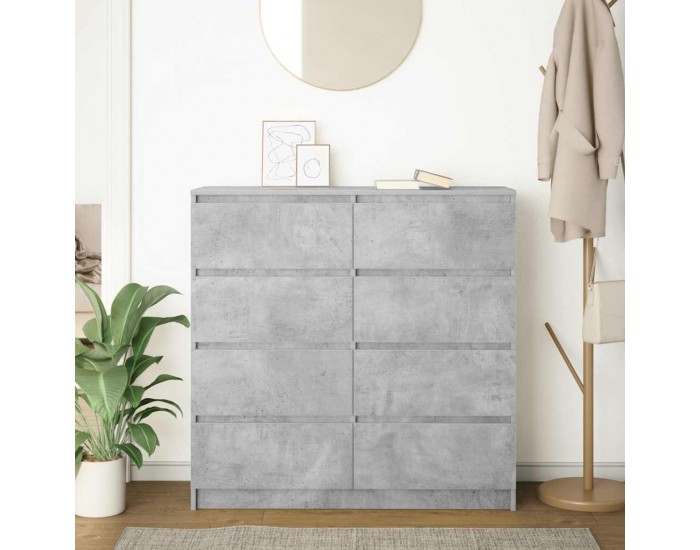 Sonata H Сайдборд, бетонно сив, 100x35x99 см, инженерно дърво