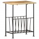 Sonata H Поставка за списания 40x30x50 см мангово дърво масив и стомана