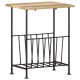 Sonata H Поставка за списания 40x30x50 см мангово дърво масив и стомана