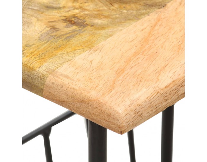 Sonata H Поставка за списания 40x30x50 см мангово дърво масив и стомана
