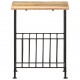Sonata H Поставка за списания 40x30x50 см мангово дърво масив и стомана