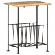 Sonata H Поставка за списания 40x30x50 см мангово дърво масив и стомана