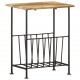 Sonata H Поставка за списания 40x30x50 см мангово дърво масив и стомана