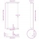 Sonata H Крака за холна маса U-образна 2 бр черни 50x(100-101)см стомана