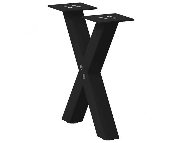 Sonata H Крака за масичка за кафе с форма на X 2 бр. черни 30x(30-31) cm