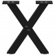 Sonata H Крака за масичка за кафе с форма на X 2 бр. черни 30x(30-31) cm