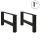 Sonata H Крака за масичка за кафе черни 2 бр. 60x(30-31) см стомана