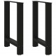 Sonata H Крака за трапезна маса черни 2 бр. 50x(72-73) cm стомана