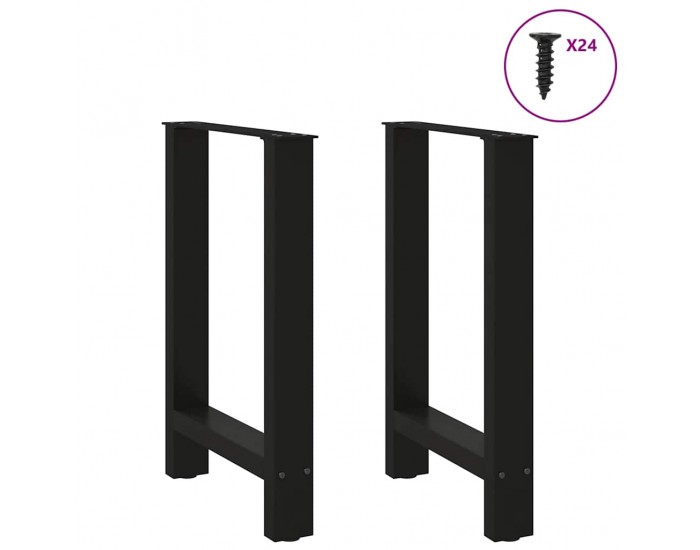 Sonata H Крака за трапезна маса черни 2 бр. 50x(72-73) cm стомана