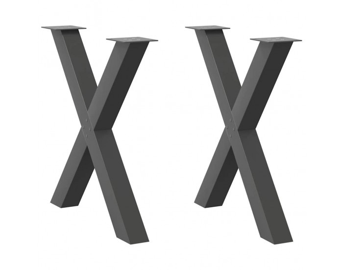 Sonata H Крака за трапезна маса с X-образна 2 бр 70x(72-73) см стомана