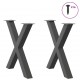 Sonata H Крака за трапезна маса с X-образна 2 бр 70x(72-73) см стомана