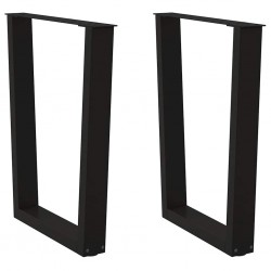 Sonata Picioare de masă în formă de V, 2 buc., negru, 60 x (72-73,3) cm, oțel