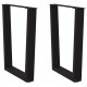Sonata Picioare de masă în formă de V, 2 buc., negru, 60 x (72-73,3) cm, oțel